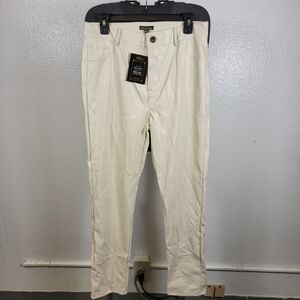 Shinestar Women's Super High Waist Skinny Ankle Leatherette Pants Size XL